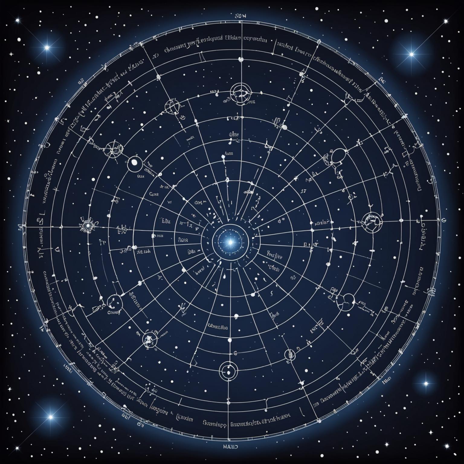 Nakshatras constellation map