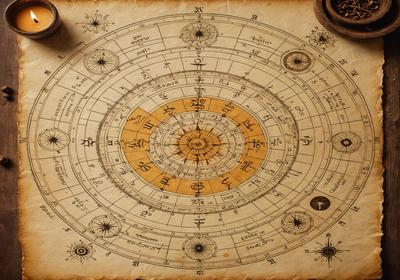 Vedic birth chart illustration