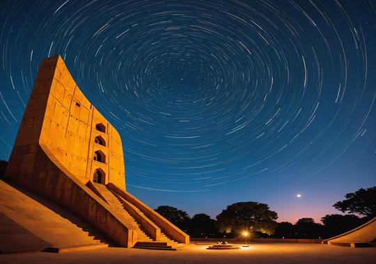 Illustration of the 27 Nakshatras arranged across the zodiac belt
