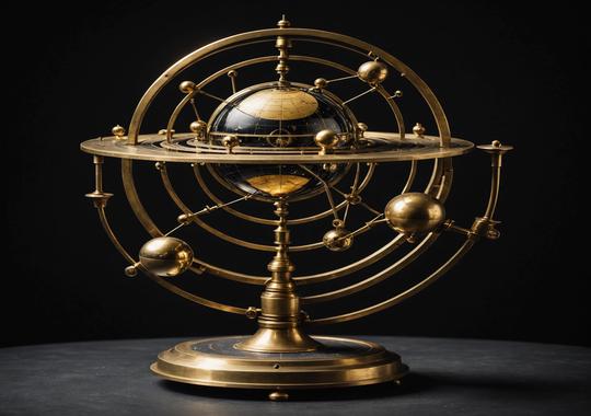 Planetary transit diagram showing orbital movements across the zodiac